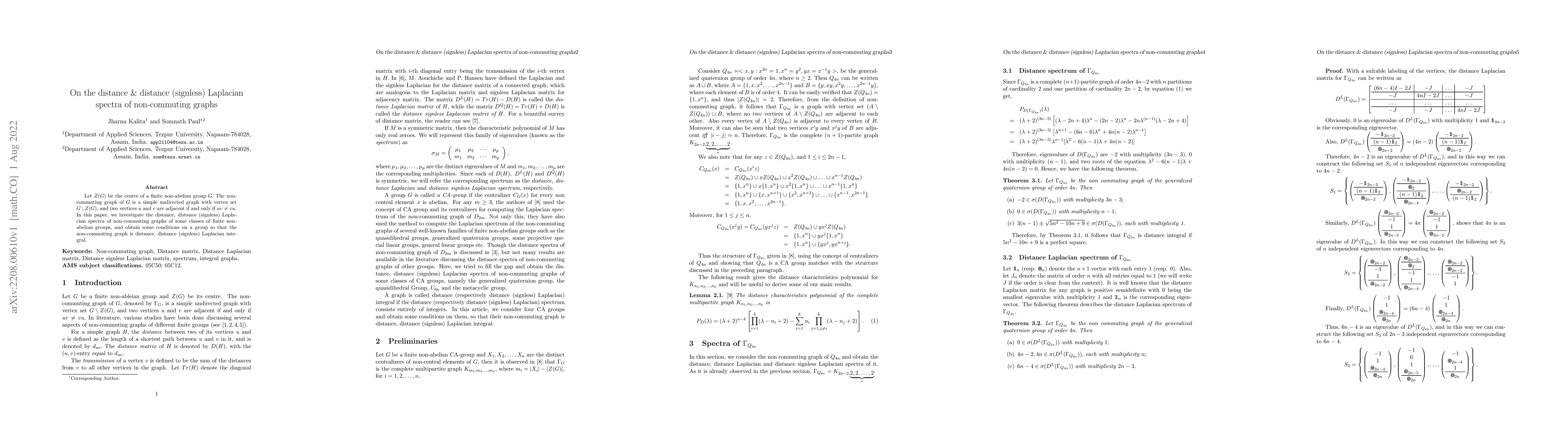 Thumbnail for On the distance & distance (signless) Laplacian spectra of non-commuting
  graphs