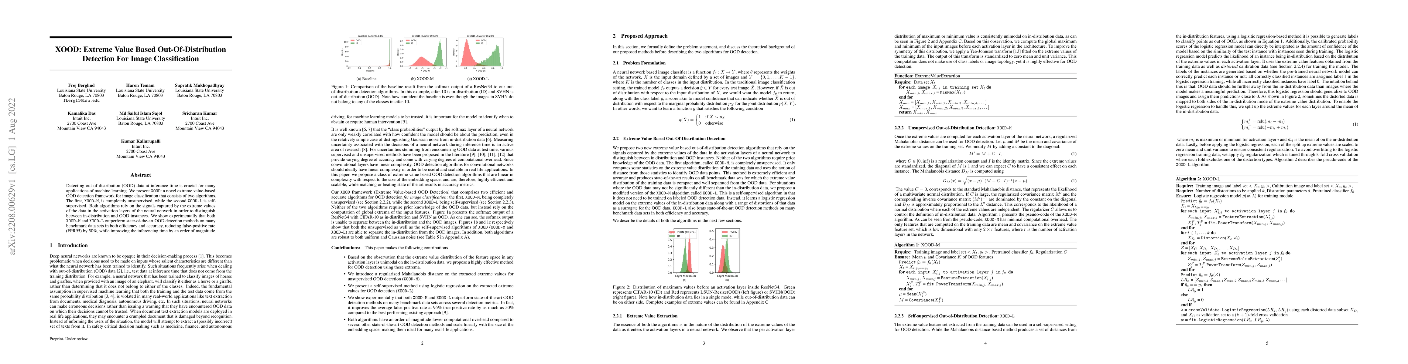 Thumbnail for XOOD: Extreme Value Based Out-Of-Distribution Detection For Image
  Classification