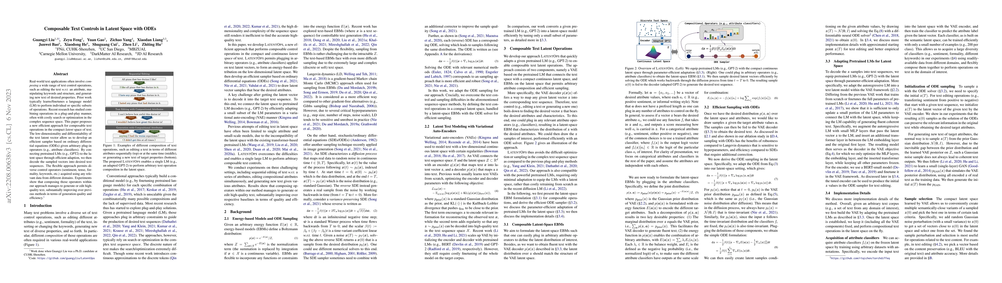 Thumbnail for Composable Text Controls in Latent Space with ODEs