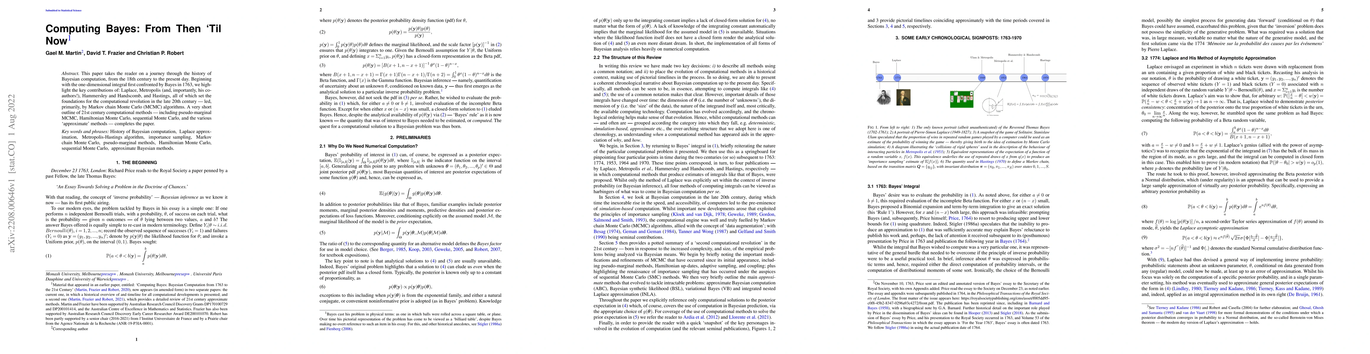 Thumbnail for Computing Bayes: From Then 'Til Now'