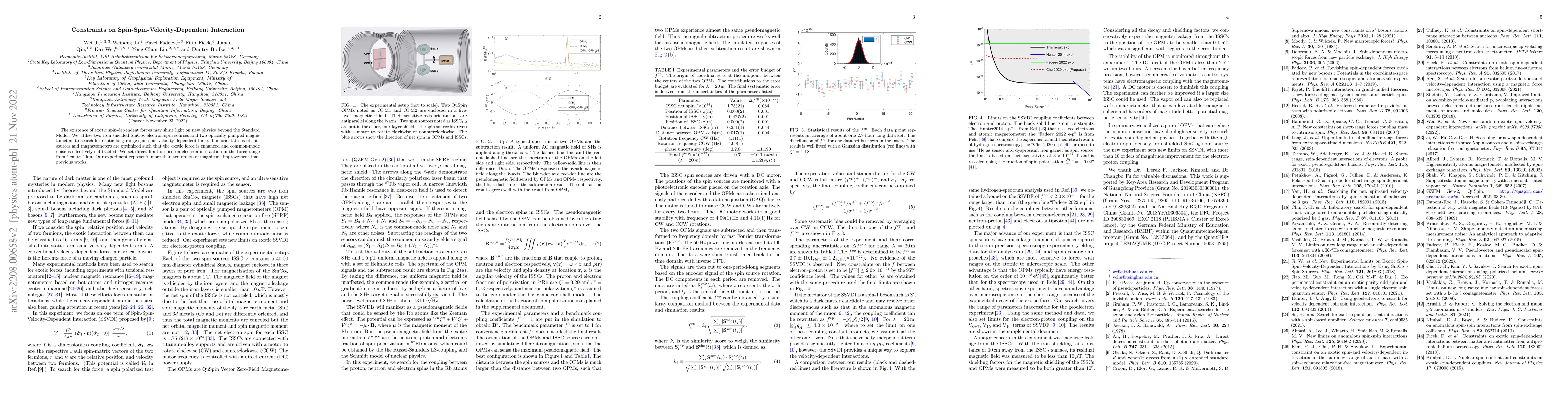 Thumbnail for Constraints on Spin-Spin-Velocity-Dependent Interaction