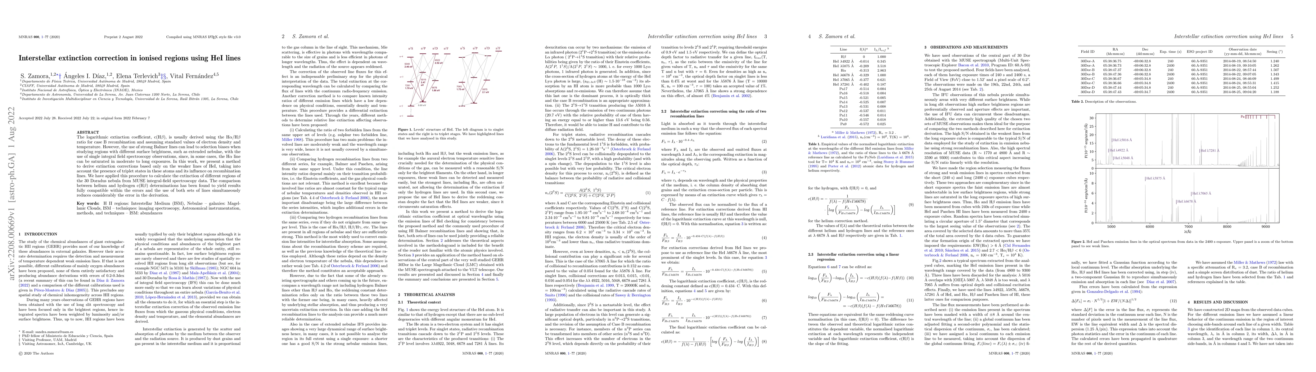Thumbnail for Interstellar extinction correction in ionised regions using HeI lines