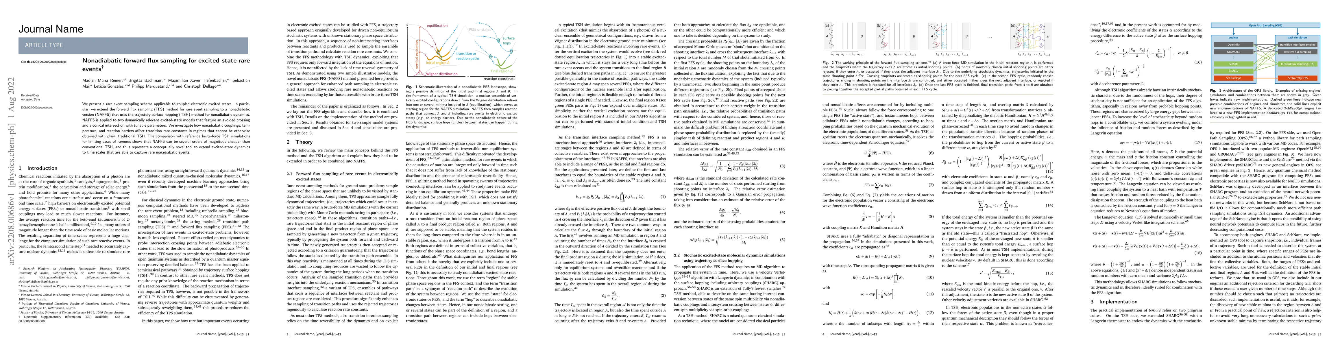 Thumbnail for Nonadiabatic forward flux sampling for excited-state rare events