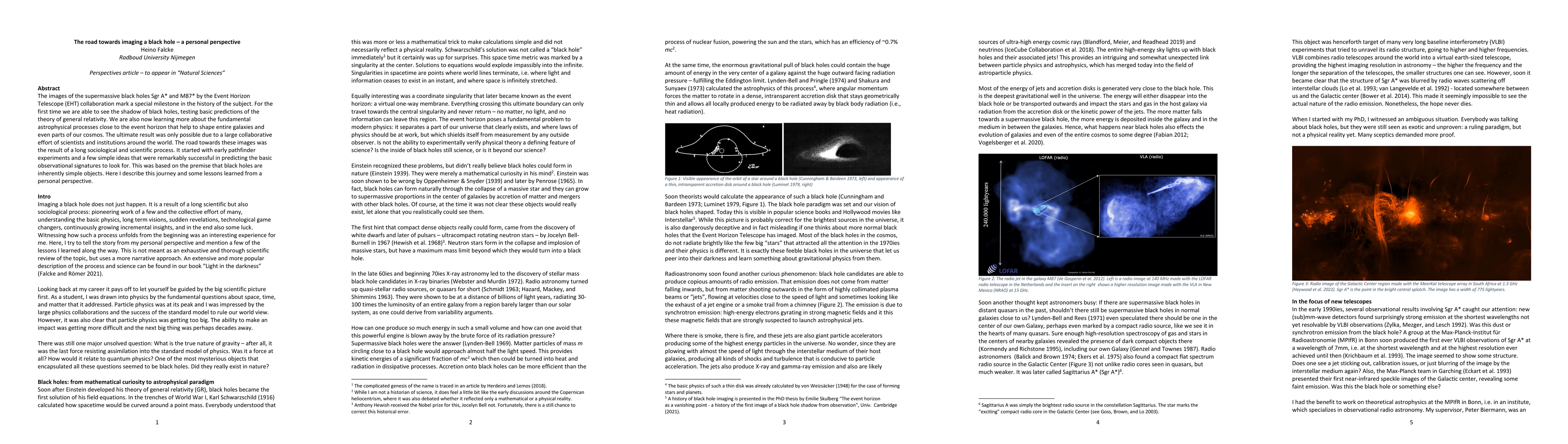 Thumbnail for The road towards imaging a black hole -- a personal perspective