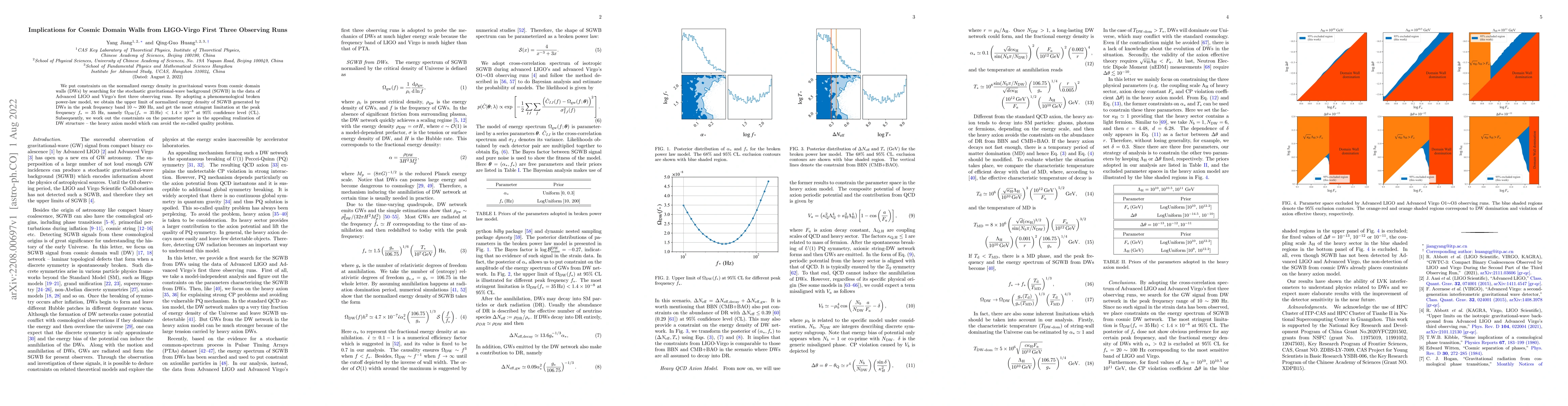 Thumbnail for Implications for Cosmic Domain Walls from LIGO-Virgo First Three
  Observing Runs