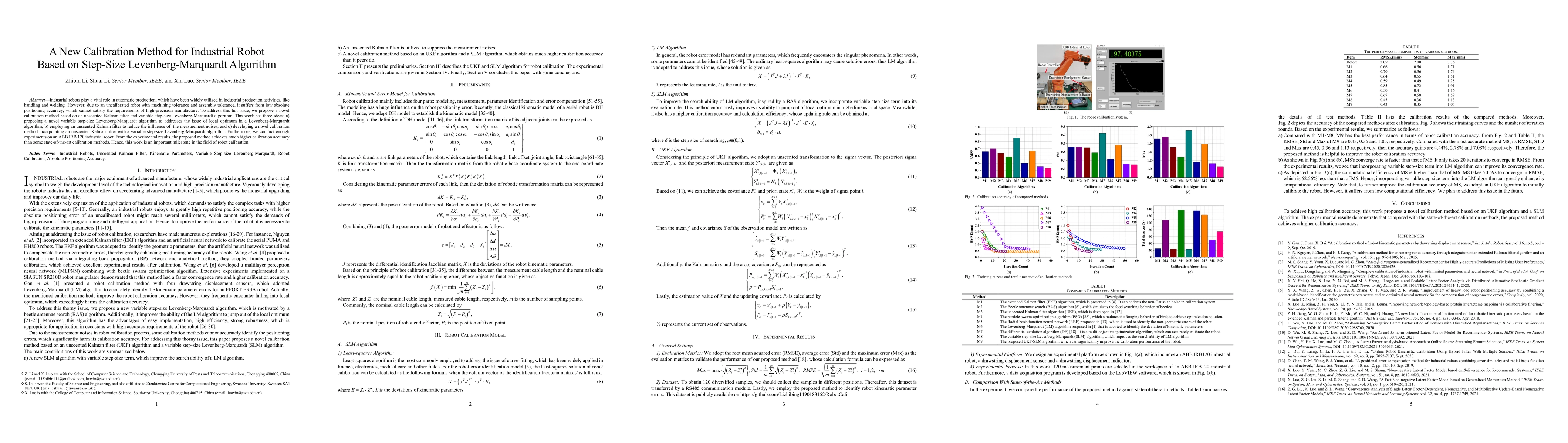 Thumbnail for A New Calibration Method for Industrial Robot Based on Step-Size
  Levenberg-Marquardt Algorithm