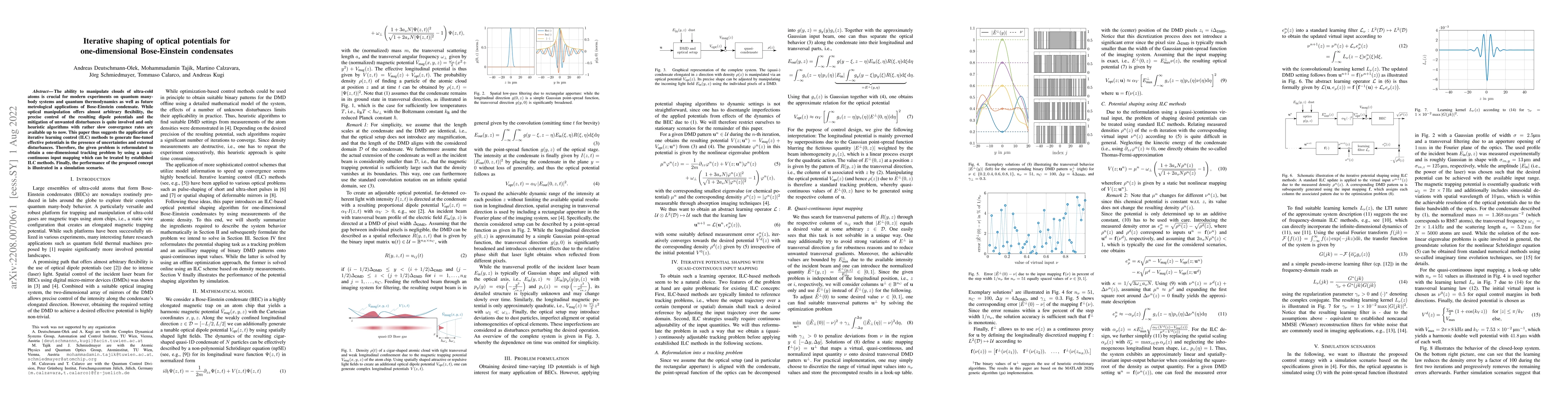 Thumbnail for Iterative shaping of optical potentials for one-dimensional
  Bose-Einstein condensates