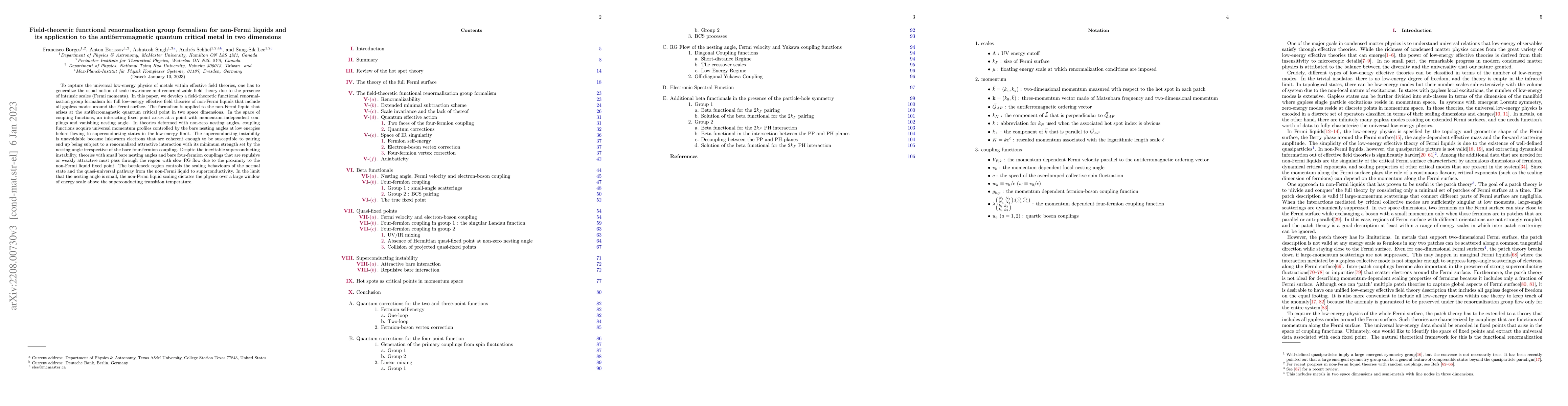 Thumbnail for Field-theoretic functional renormalization group formalism for non-Fermi
  liquids and its application to the antiferromagnetic quantum critical metal
  in two dimensions