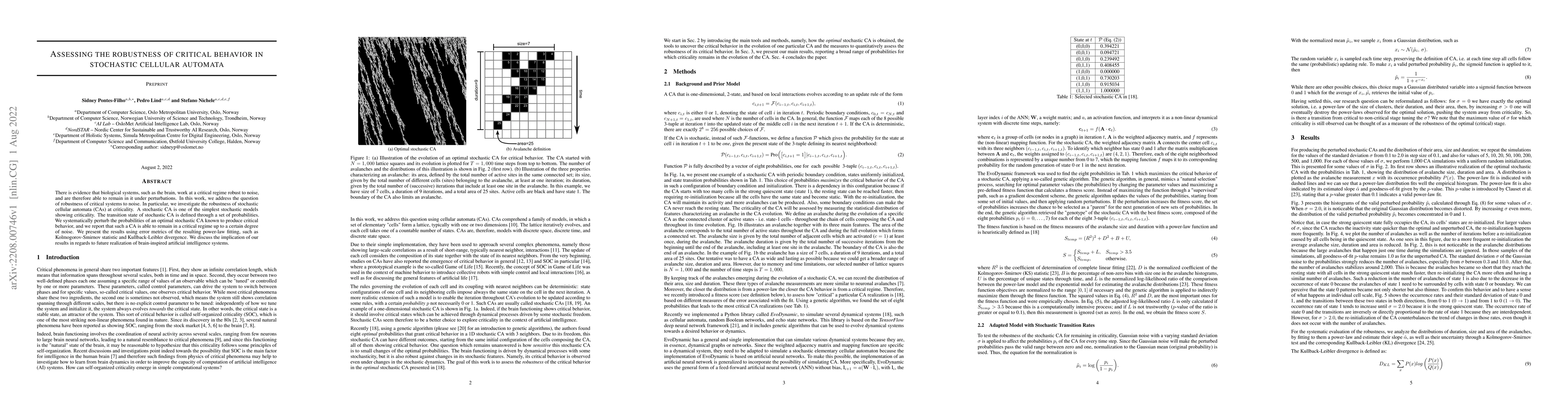Thumbnail for Assessing the robustness of critical behavior in stochastic cellular
  automata