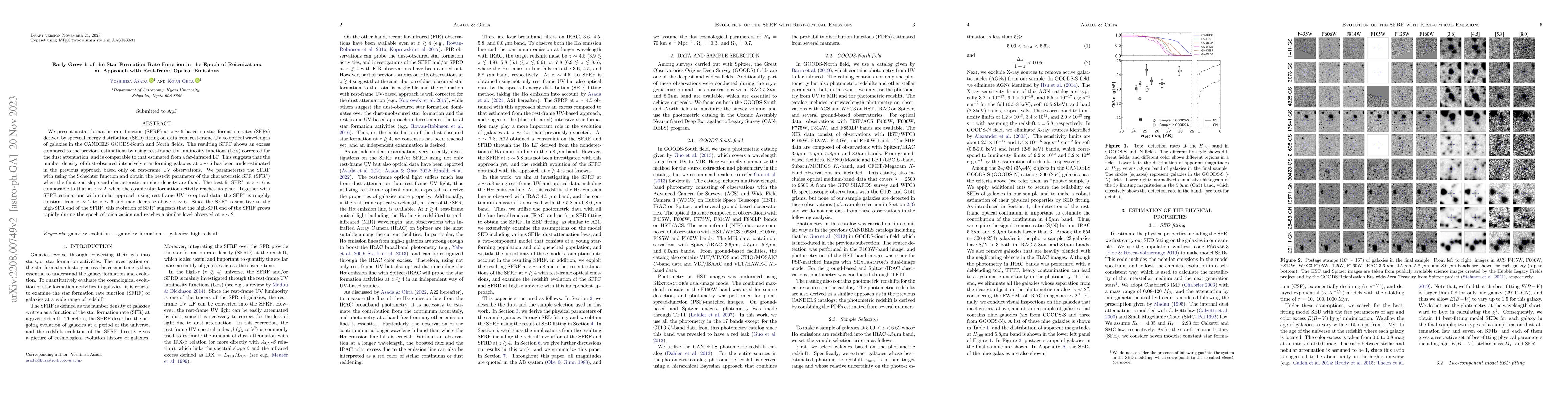 Thumbnail for Early Growth of the Star Formation Rate Function in the Epoch of
  Reionization: an Approach with Rest-frame Optical Emissions