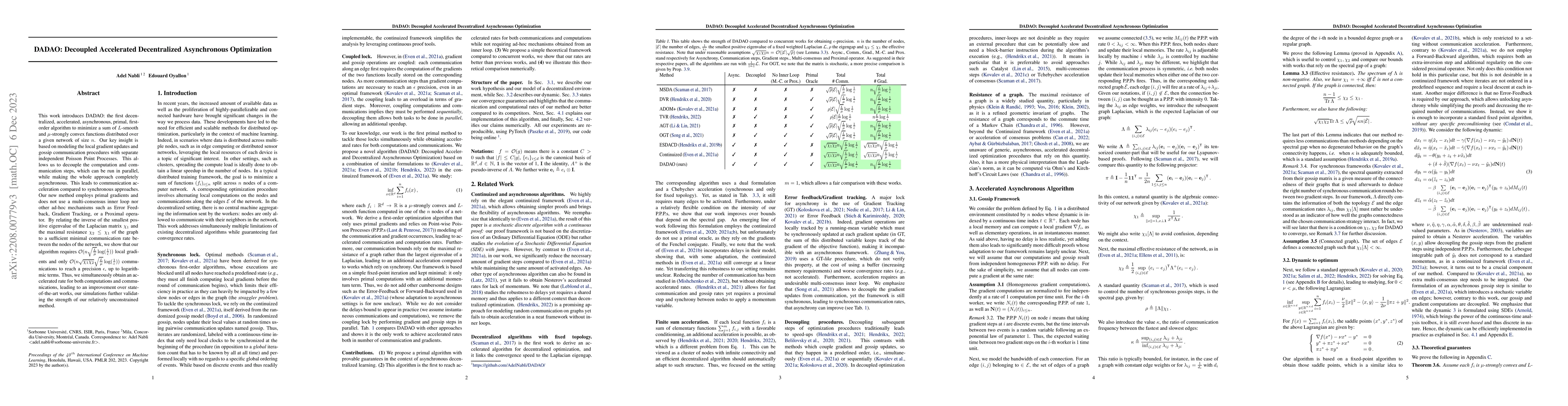 Thumbnail for DADAO: Decoupled Accelerated Decentralized Asynchronous Optimization