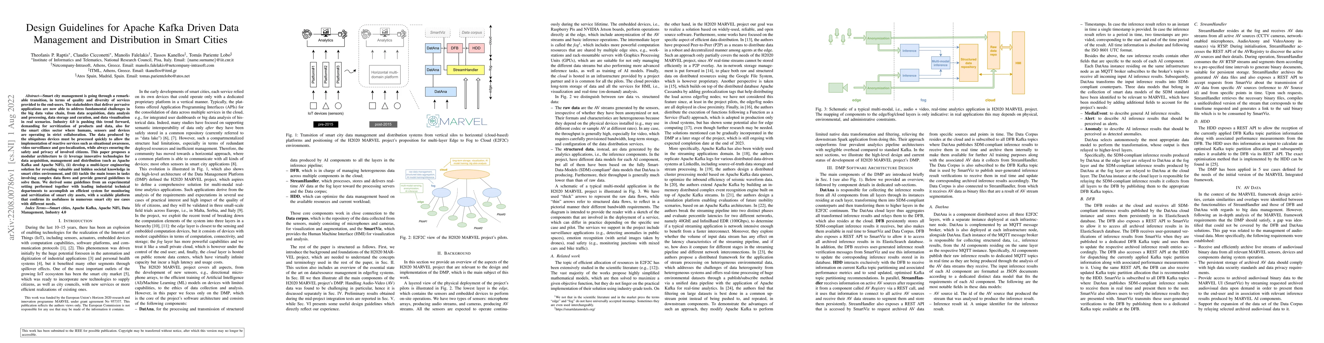 Thumbnail for Design Guidelines for Apache Kafka Driven Data Management and
  Distribution in Smart Cities