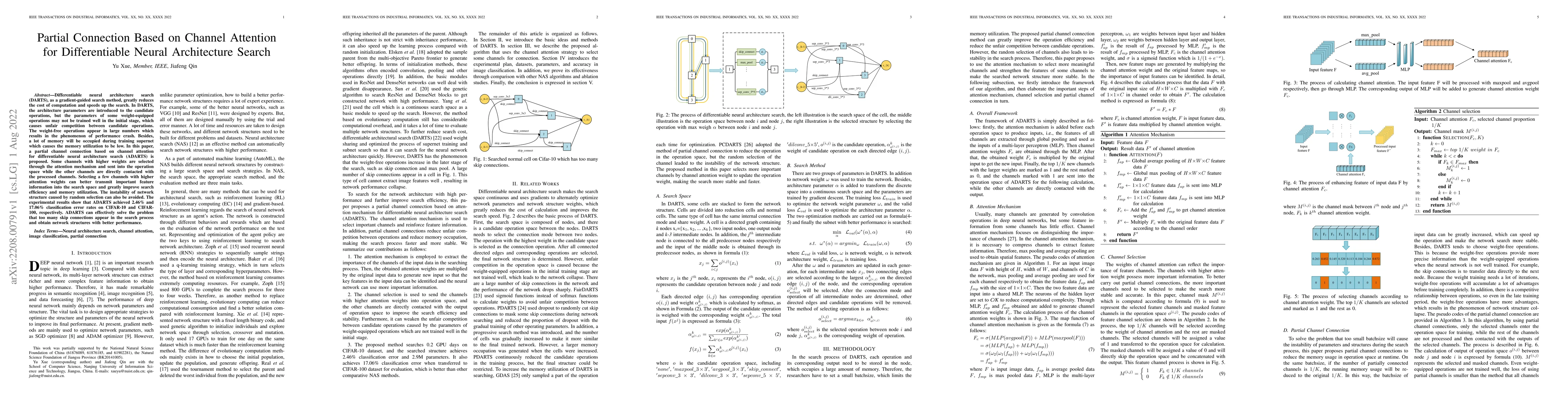 Thumbnail for Partial Connection Based on Channel Attention for Differentiable Neural
  Architecture Search