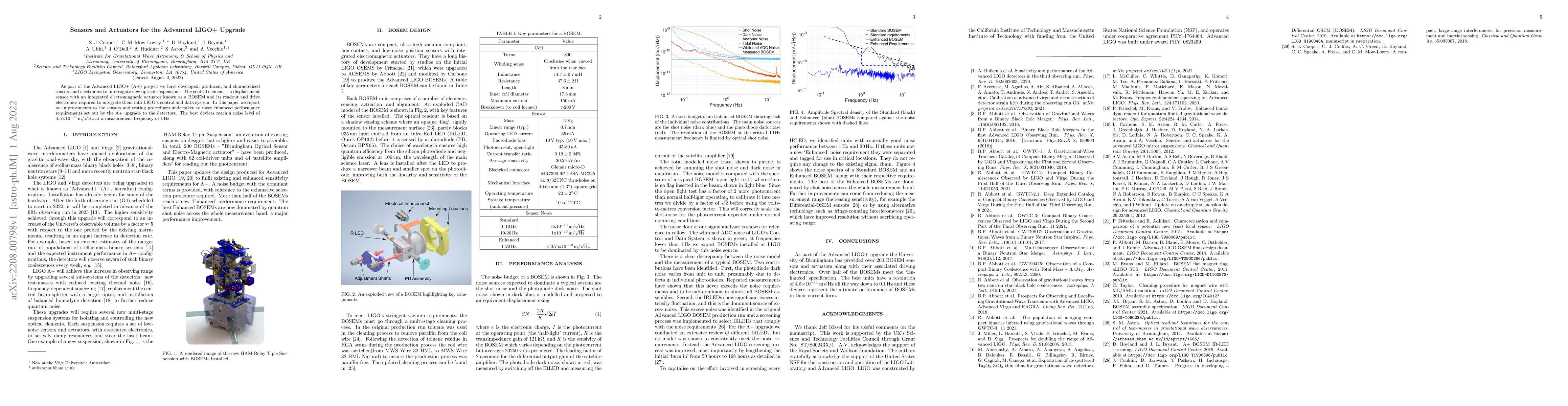 Thumbnail for Sensors and Actuators for the Advanced LIGO+ Upgrade