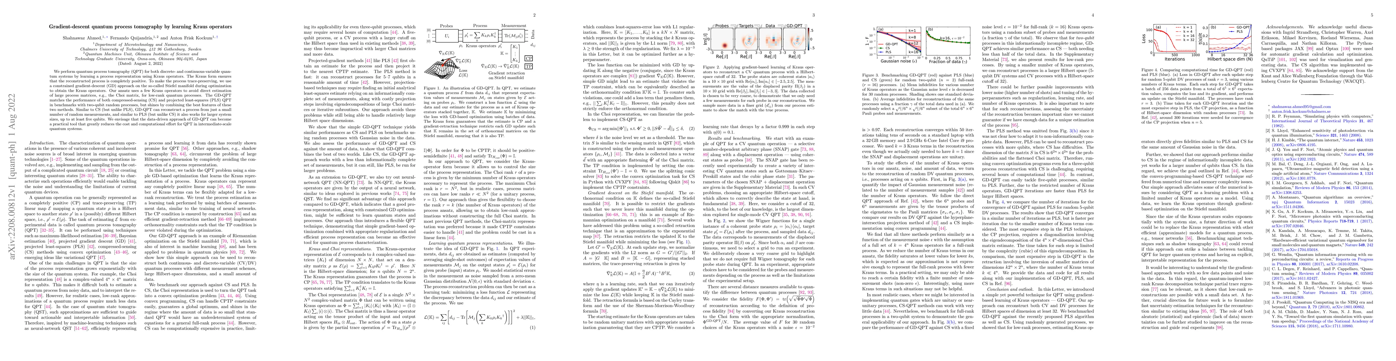 Thumbnail for Gradient-descent quantum process tomography by learning Kraus operators