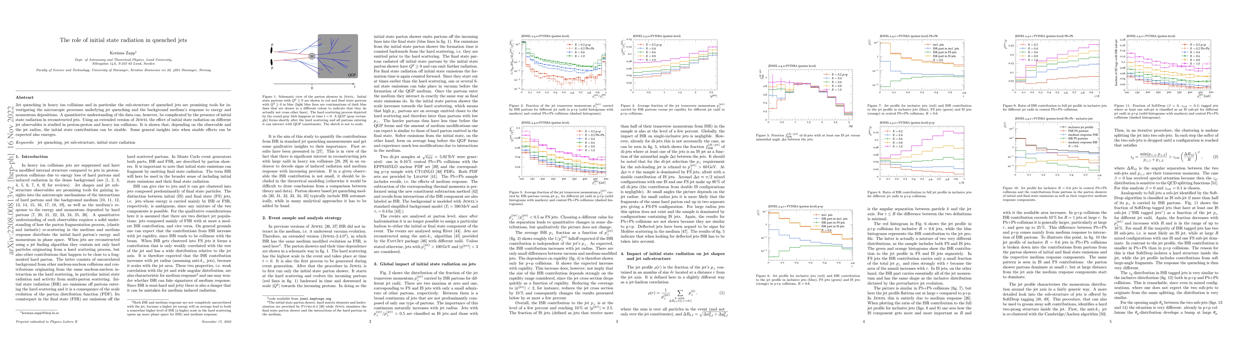 Thumbnail for The role of initial state radiation in quenched jets
