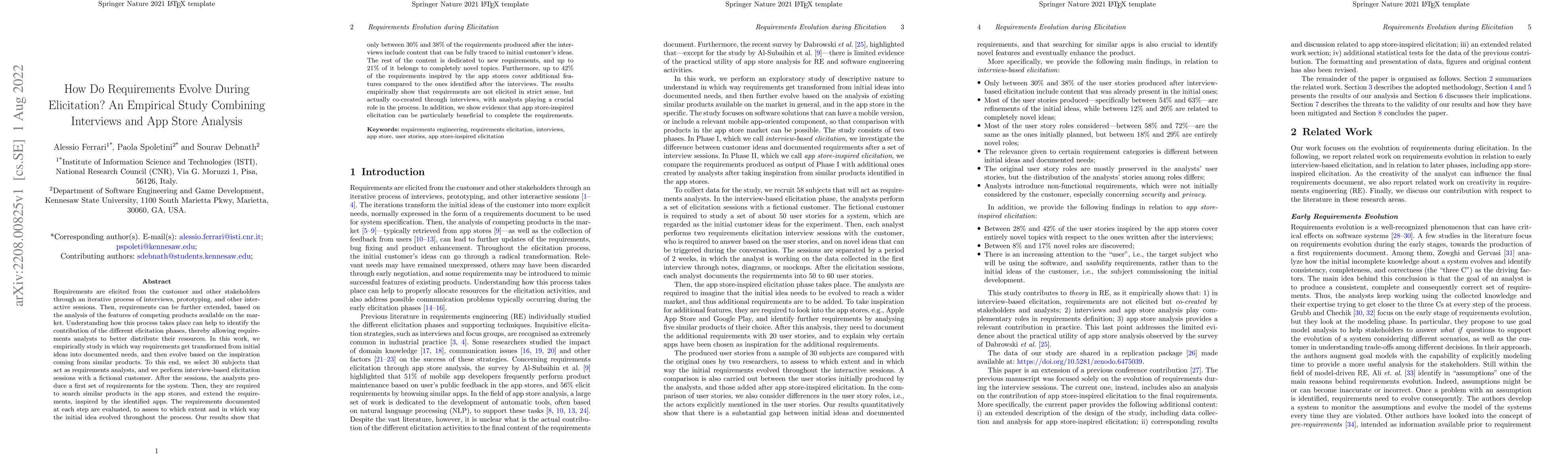 Thumbnail for How Do Requirements Evolve During Elicitation? An Empirical Study
  Combining Interviews and App Store Analysis