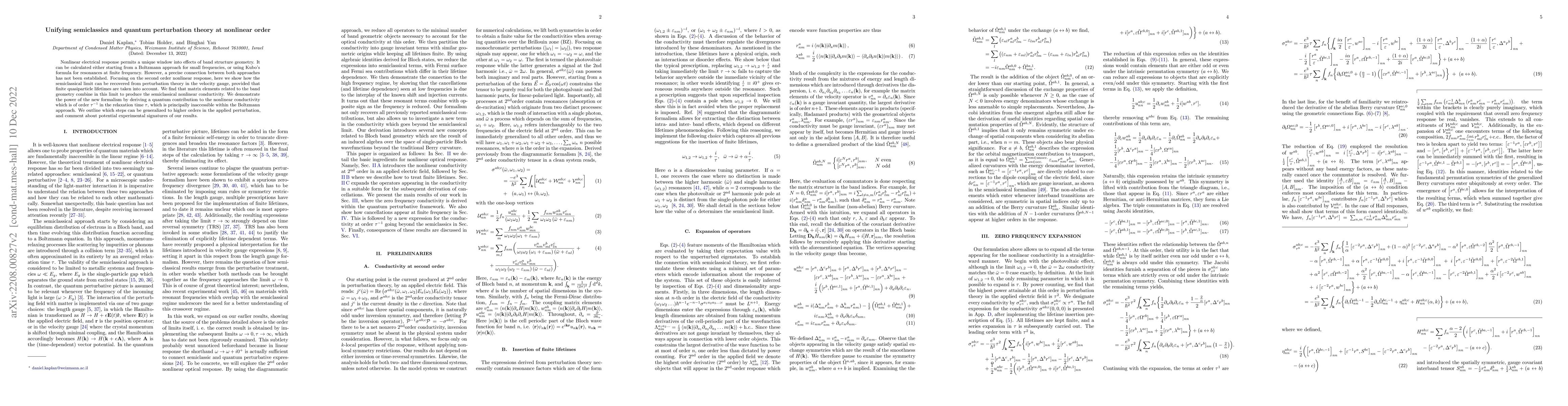Thumbnail for Unifying semiclassics and quantum perturbation theory at nonlinear order