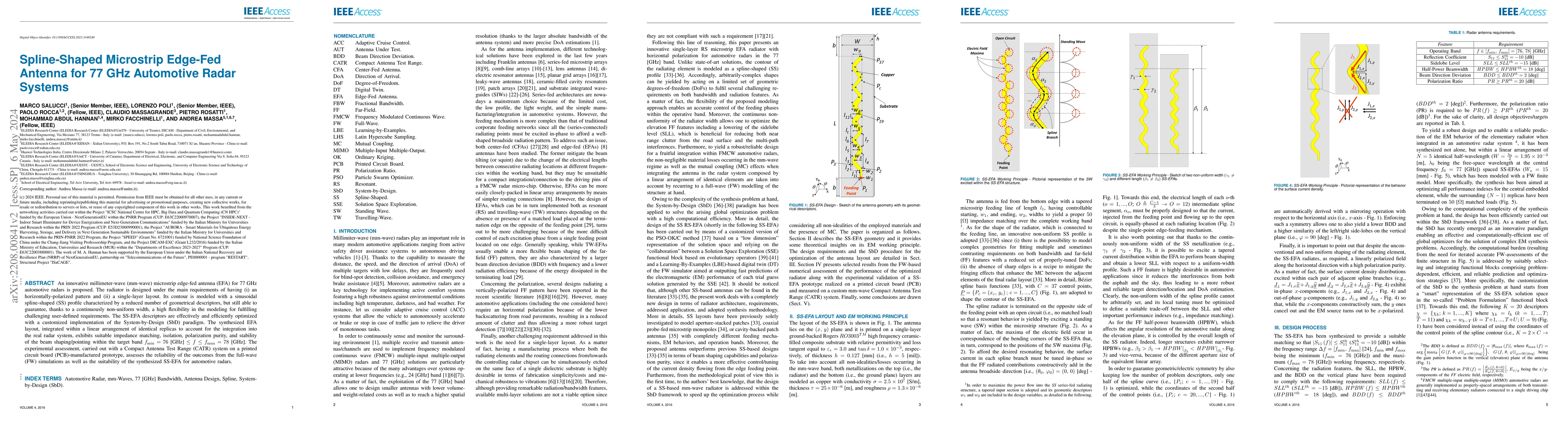Thumbnail for Spline-Shaped Microstrip Edge-Fed Antenna for 77 GHz Automotive Radar
  Systems