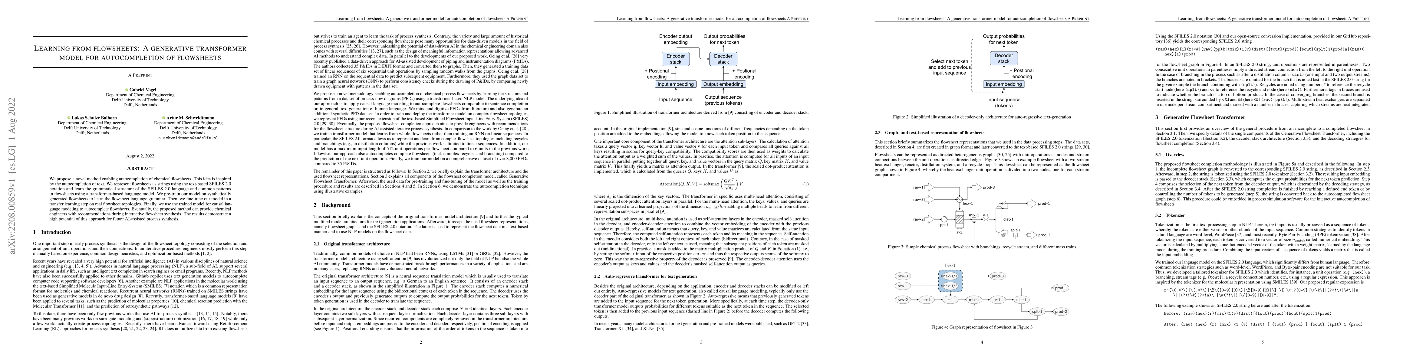 Thumbnail for Learning from flowsheets: A generative transformer model for
  autocompletion of flowsheets