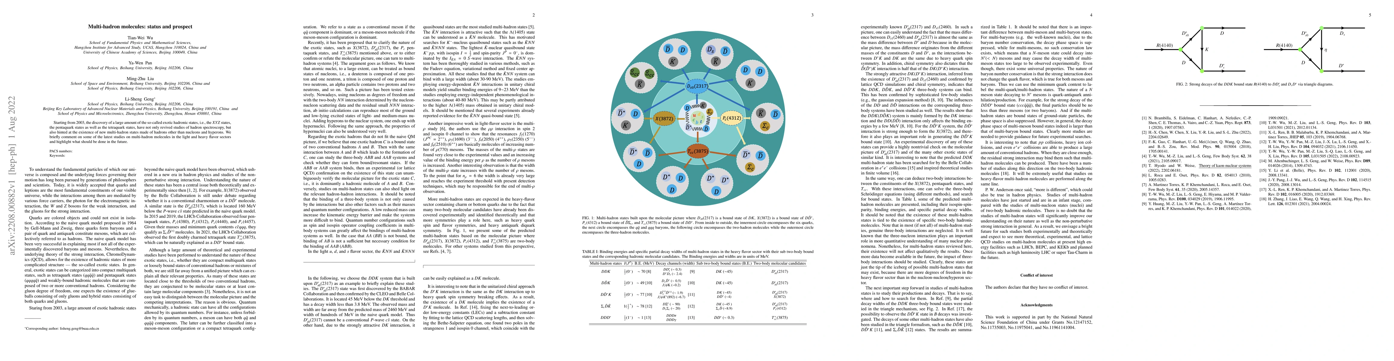 Thumbnail for Multi-hadron molecules: status and prospect