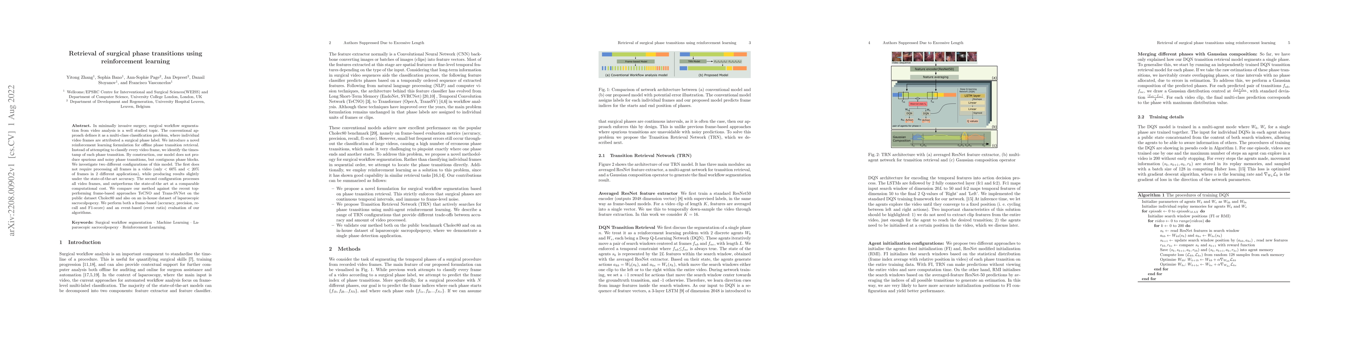 Thumbnail for Retrieval of surgical phase transitions using reinforcement learning