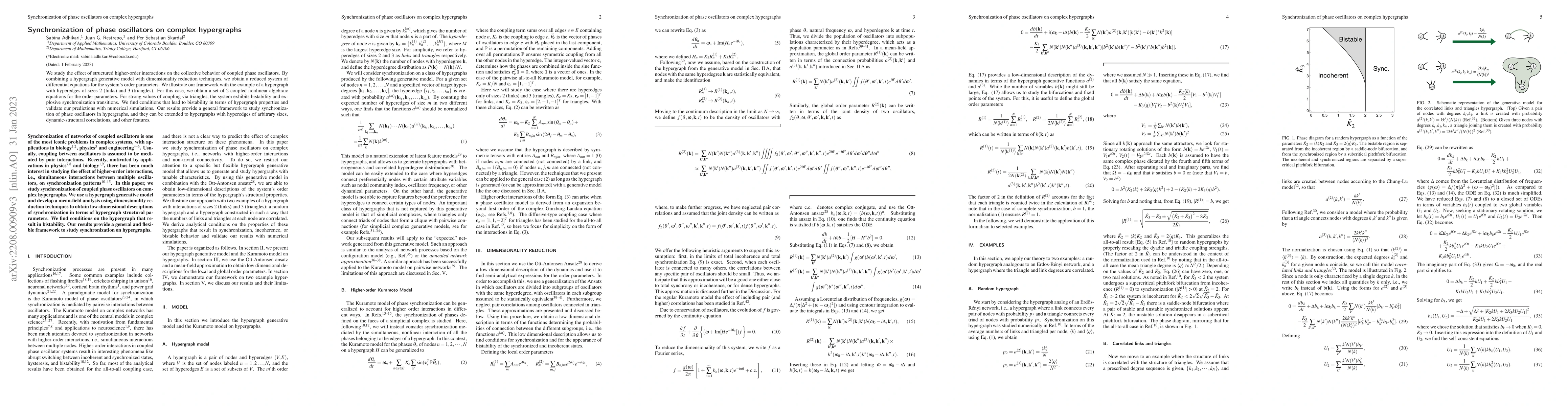 Thumbnail for Synchronization of phase oscillators on complex hypergraphs