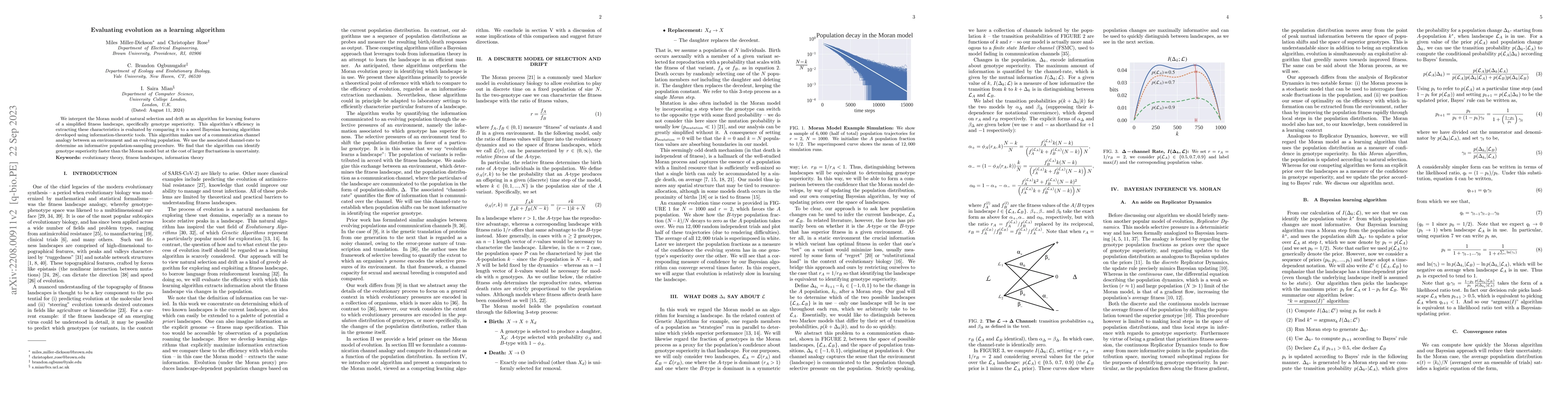 Thumbnail for Evaluating evolution as a learning algorithm