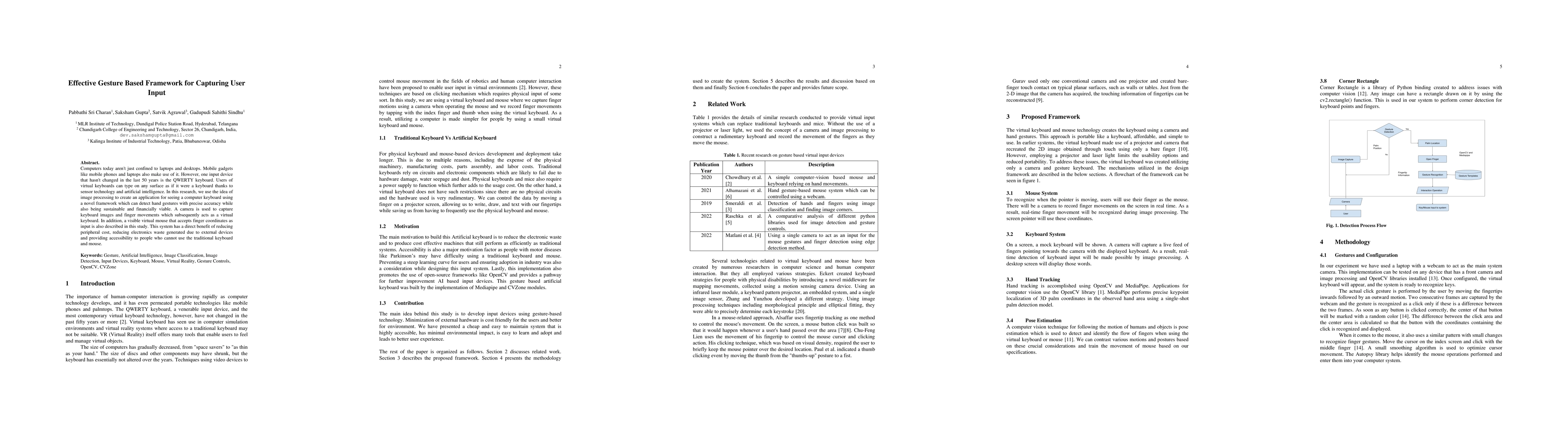 Thumbnail for Effective Gesture Based Framework for Capturing User Input
