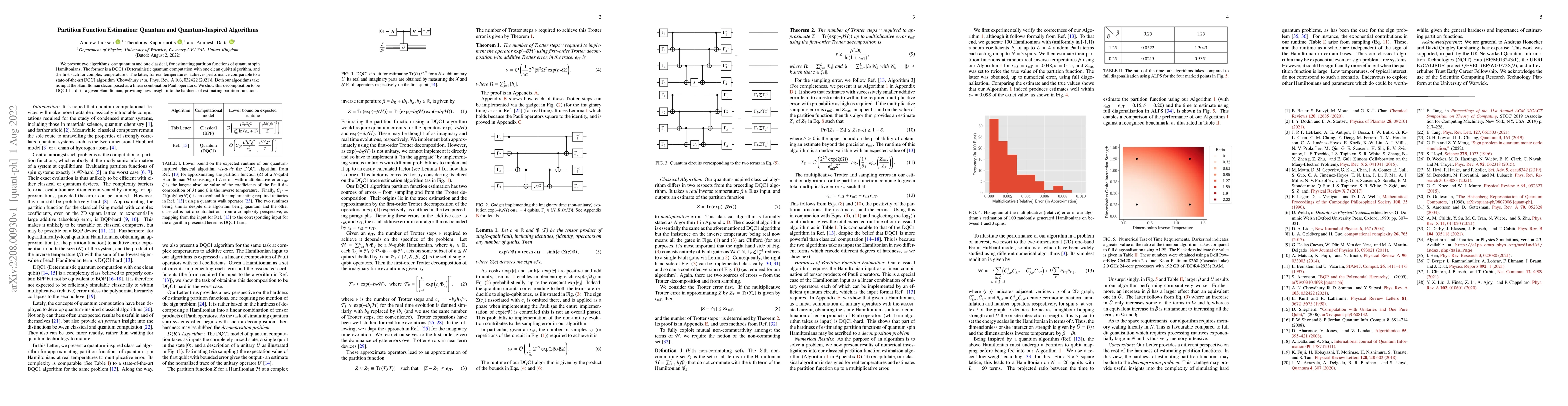Thumbnail for Partition Function Estimation: Quantum and Quantum-Inspired Algorithms
