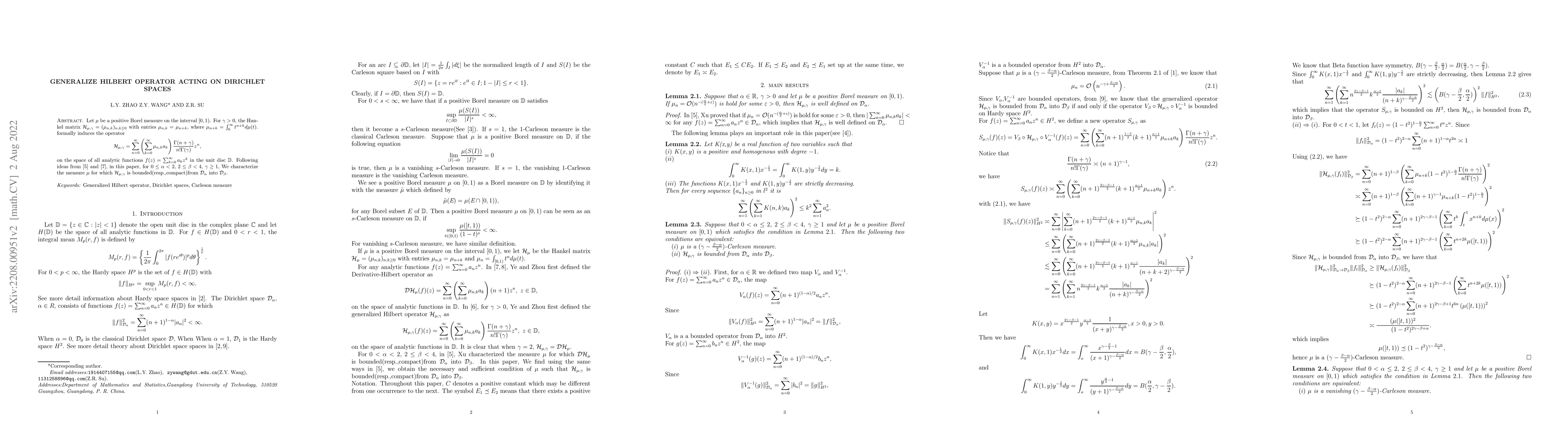 Thumbnail for Generalize Hilbert operator acting on Dirichlet spaces