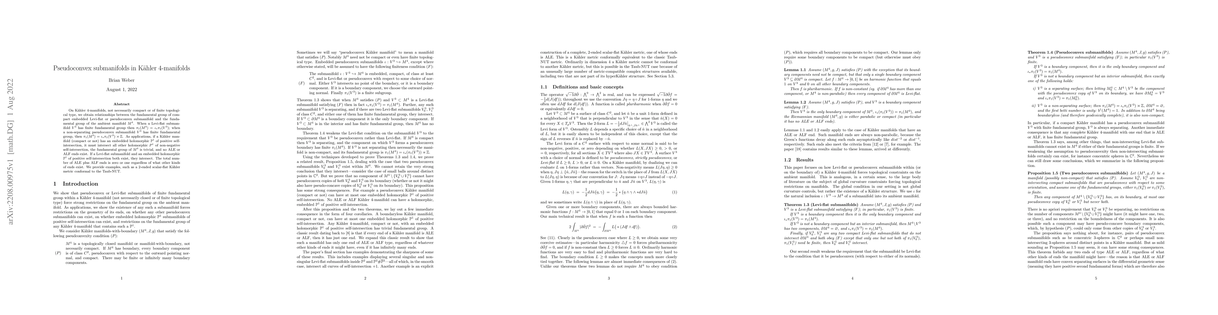 Thumbnail for Pseudoconvex submanifolds in Kahler 4-manifolds
