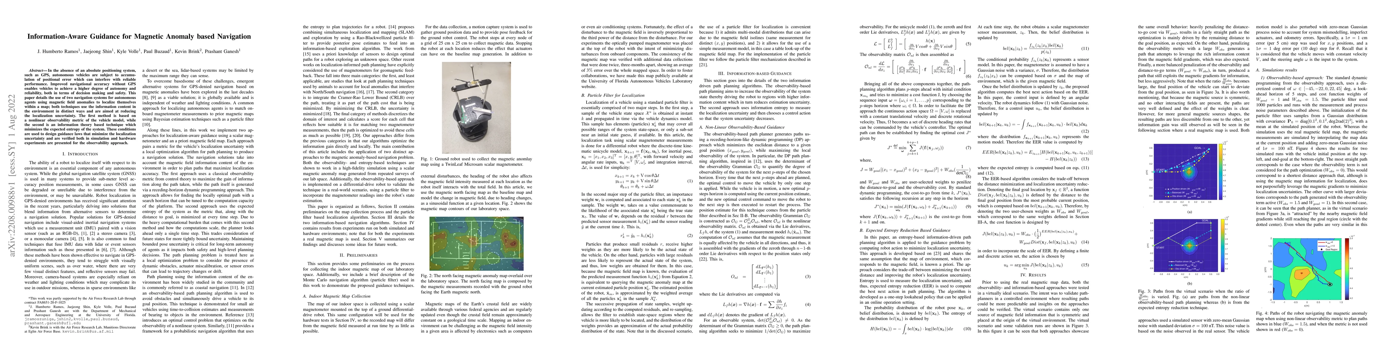 Thumbnail for Information-Aware Guidance for Magnetic Anomaly based Navigation