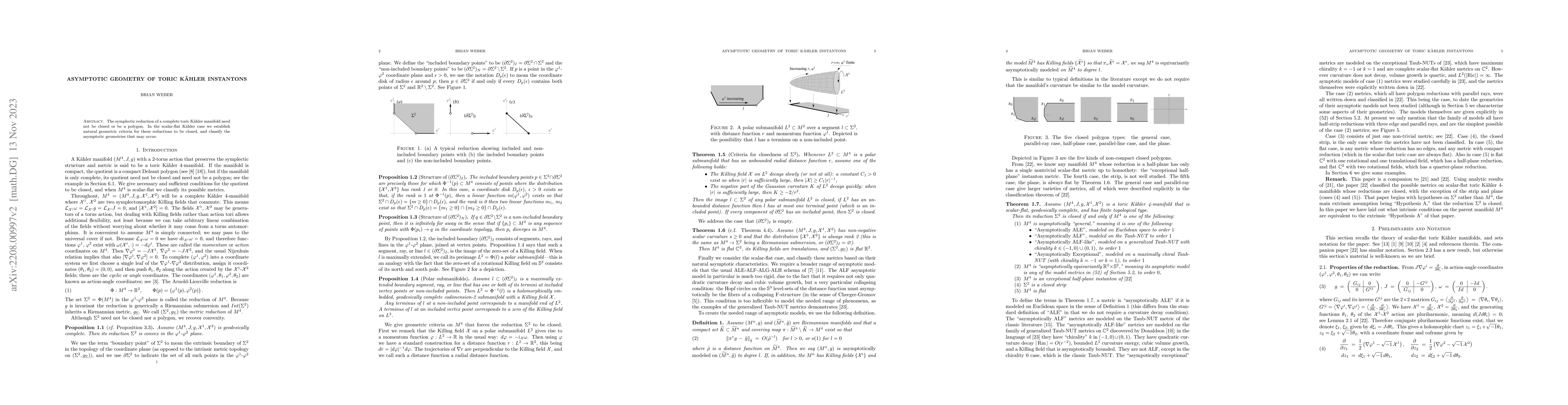 Thumbnail for Asymptotic geometry of toric Kahler instantons