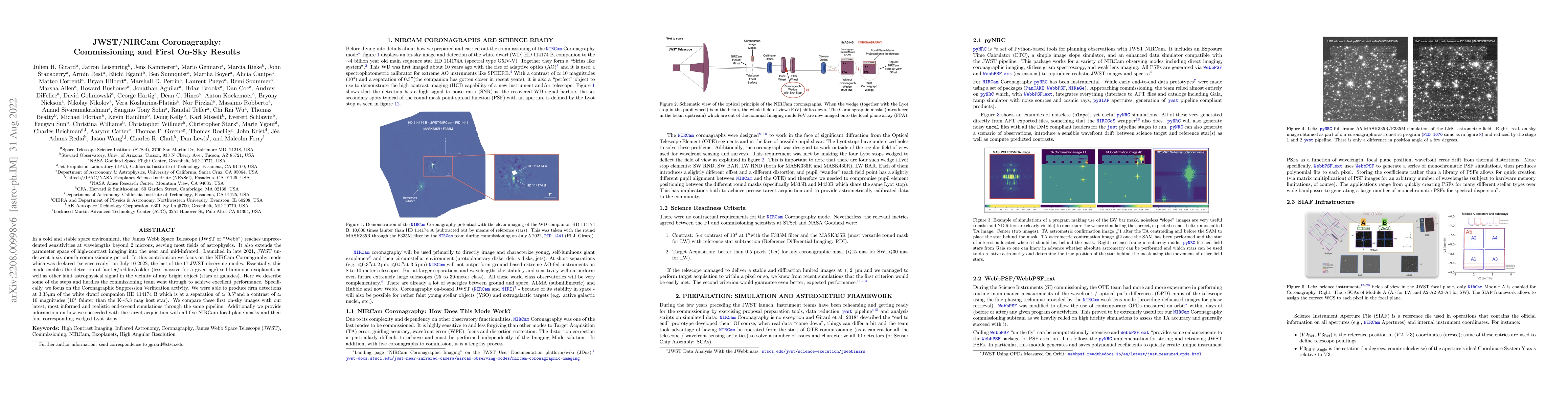 Thumbnail for JWST/NIRCam Coronagraphy: Commissioning and First On-Sky Results