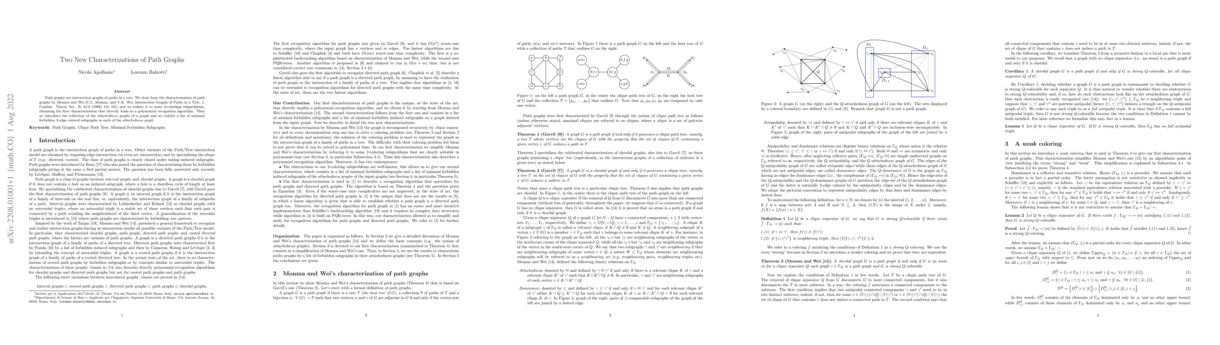 Thumbnail for Two New Characterizations of Path Graphs