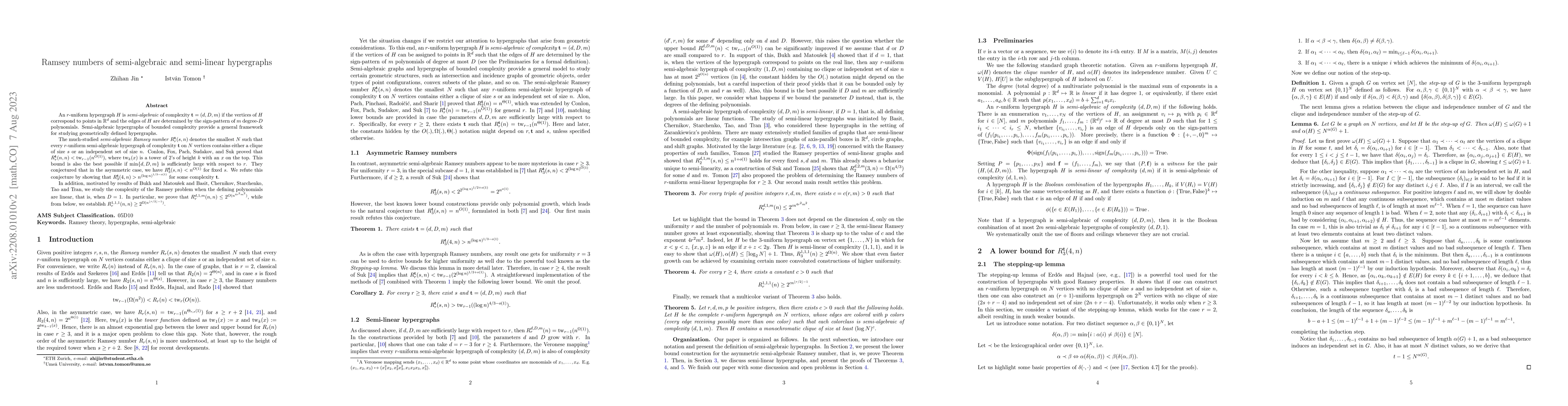 Thumbnail for Ramsey numbers of semi-algebraic and semi-linear hypergraphs