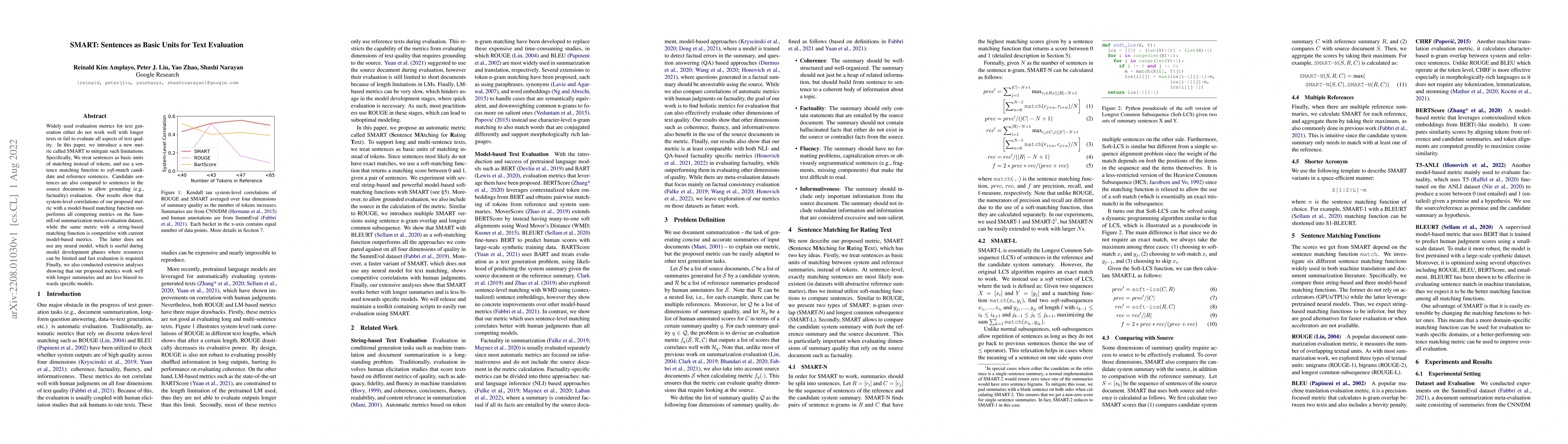 Thumbnail for SMART: Sentences as Basic Units for Text Evaluation