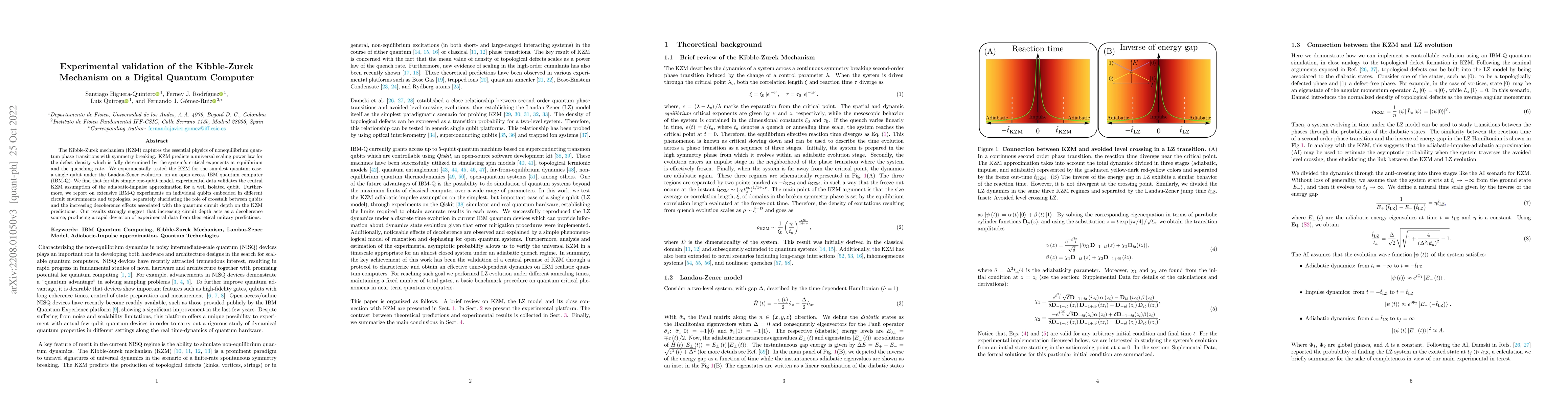 Thumbnail for Experimental validation of the Kibble-Zurek Mechanism on a Digital
  Quantum Computer