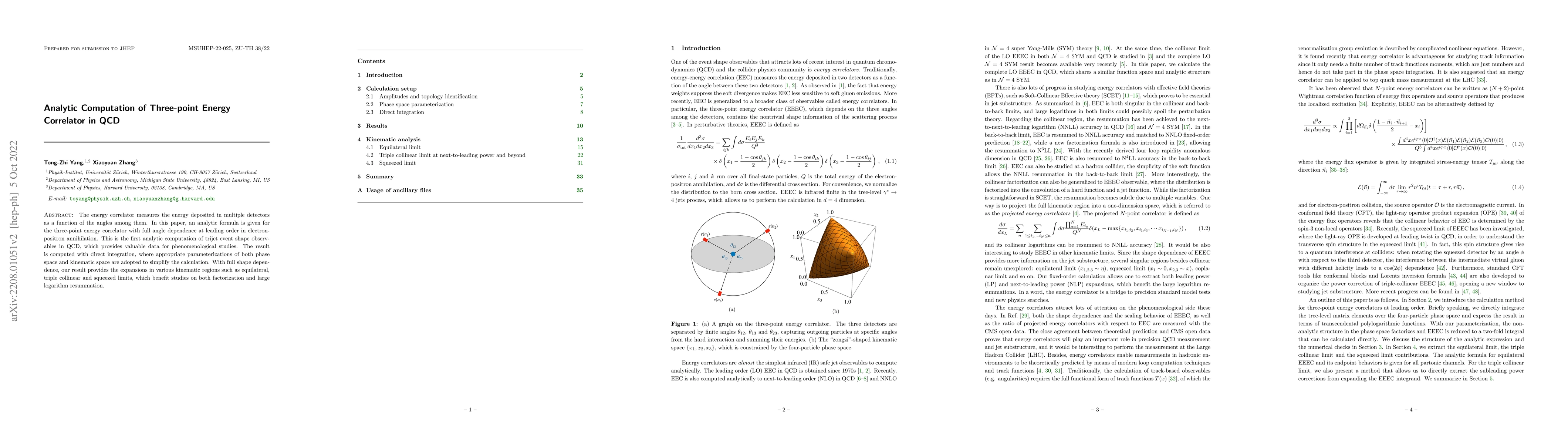Thumbnail for Analytic Computation of Three-point Energy Correlator in QCD