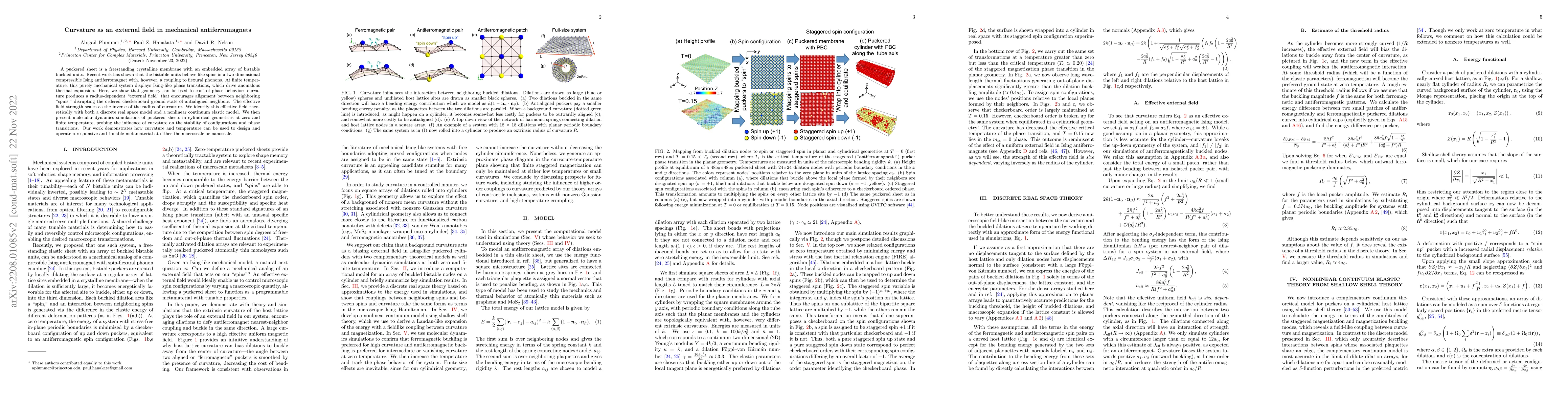 Thumbnail for Curvature as an external field in mechanical antiferromagnets