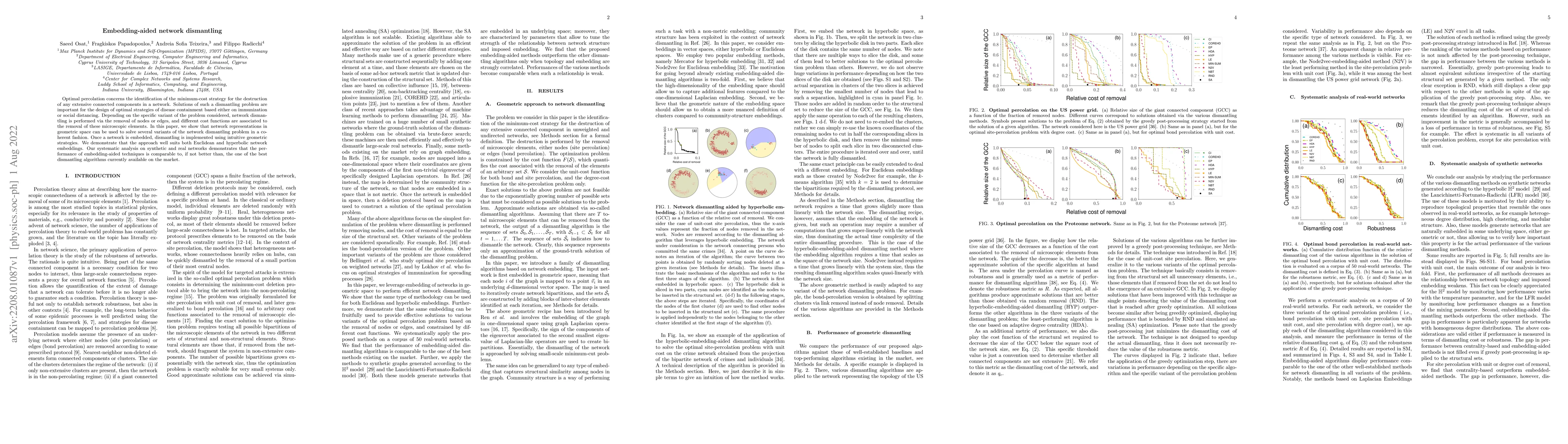 Thumbnail for Embedding-aided network dismantling