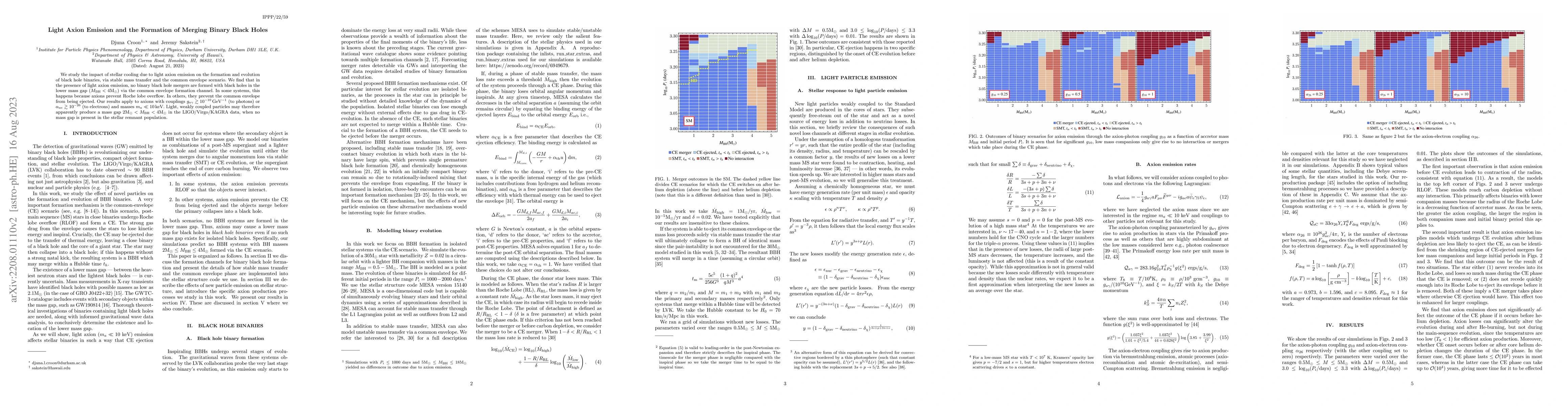 Thumbnail for Light Axion Emission and the Formation of Merging Binary Black Holes