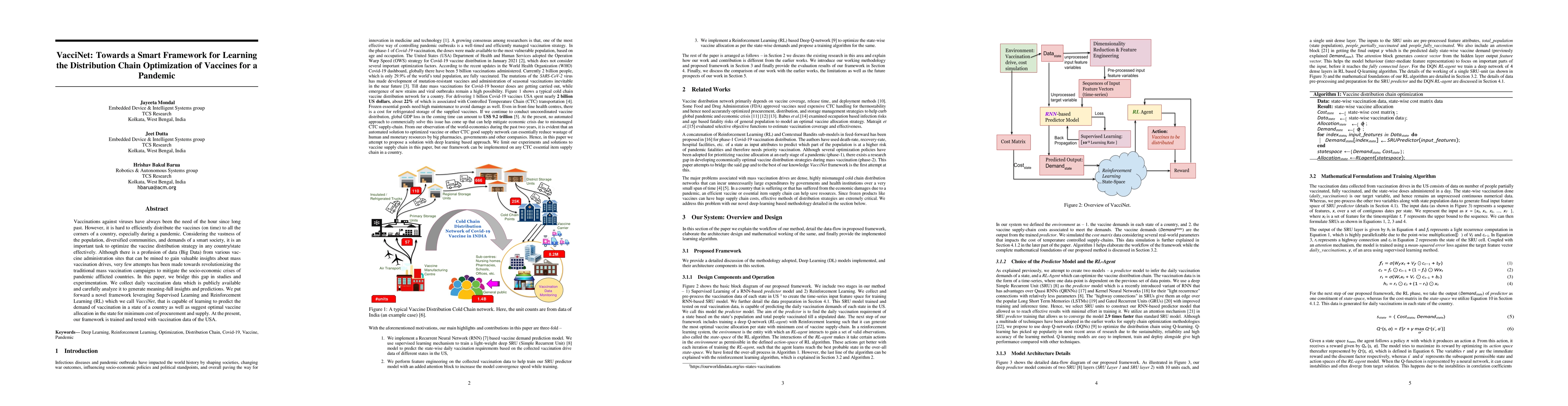 Thumbnail for VacciNet: Towards a Smart Framework for Learning the Distribution Chain
  Optimization of Vaccines for a Pandemic