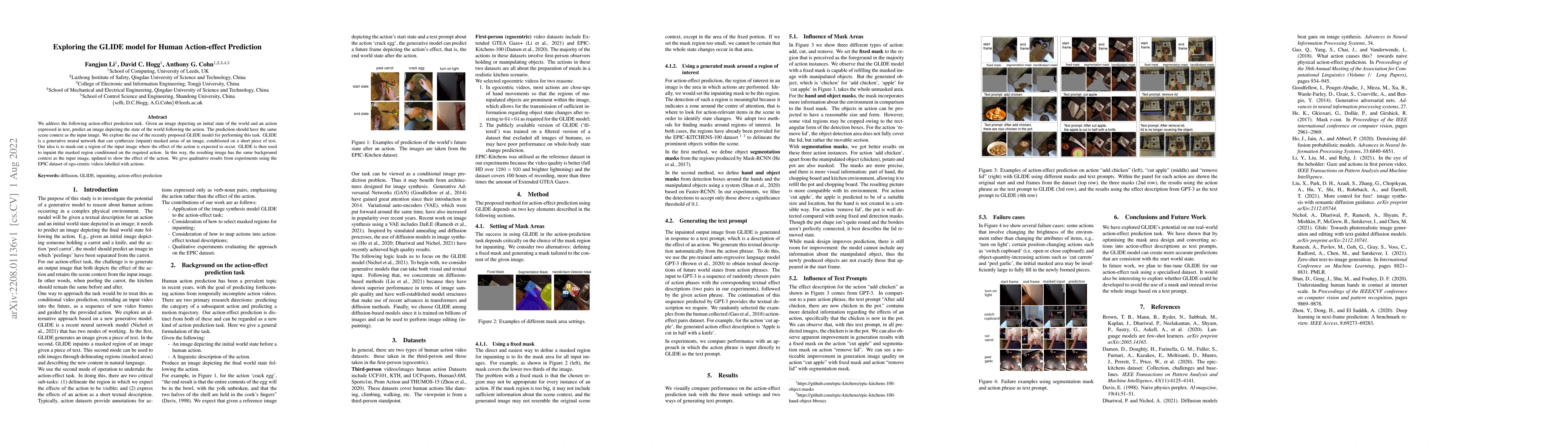 Thumbnail for Exploring the GLIDE model for Human Action-effect Prediction