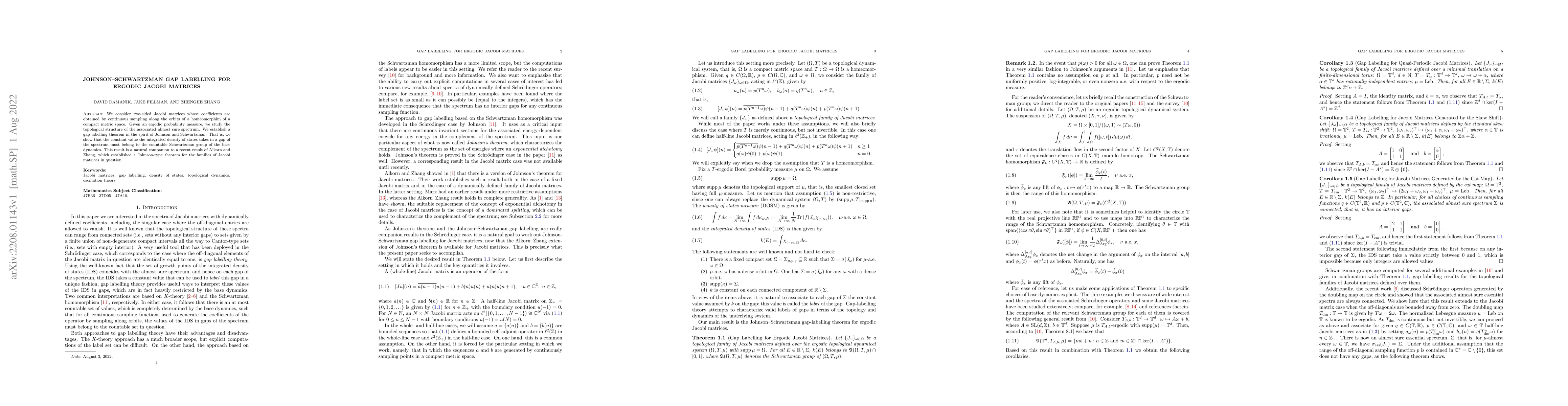 Thumbnail for Johnson-Schwartzman Gap Labelling for Ergodic Jacobi Matrices