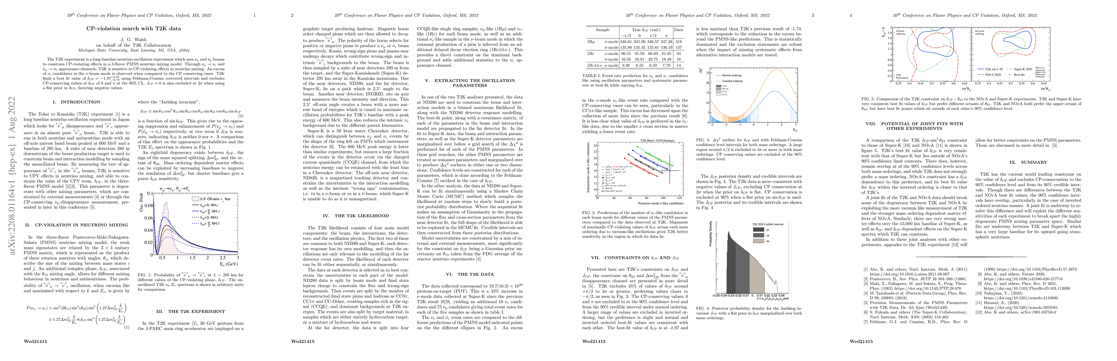Thumbnail for CP-violation search with T2K data