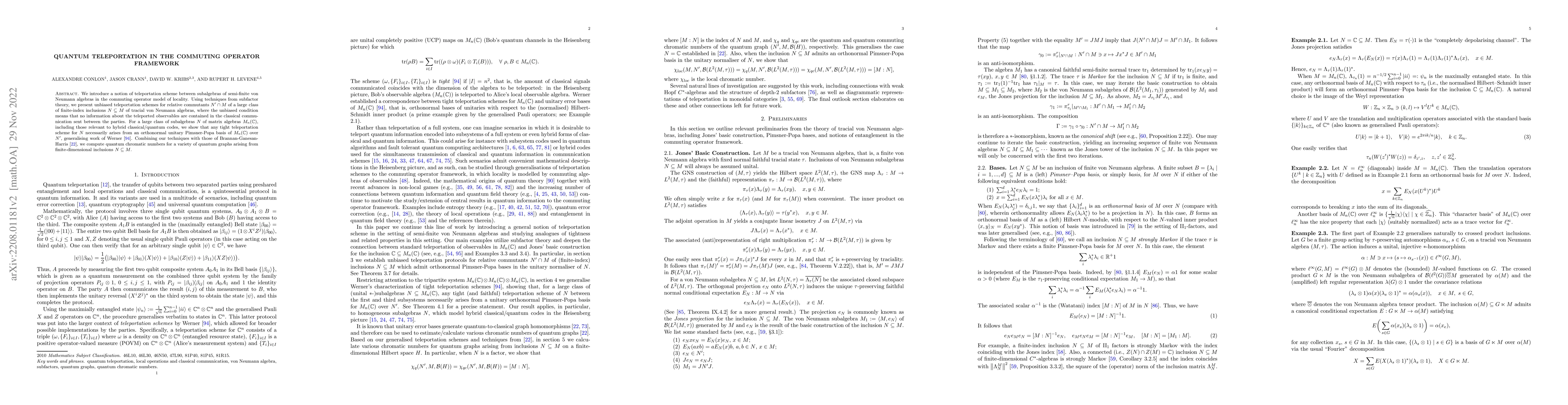 Thumbnail for Quantum teleportation in the commuting operator framework