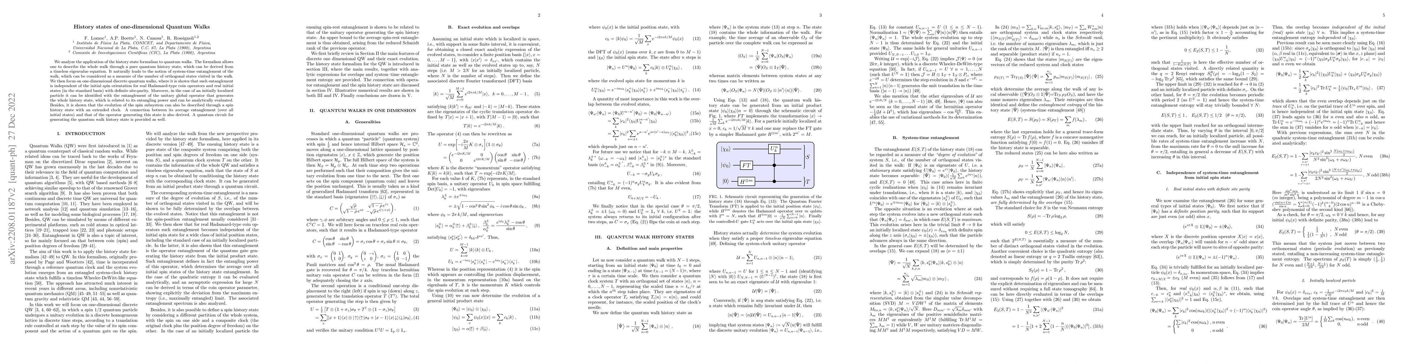 Thumbnail for History states of one-dimensional quantum walks