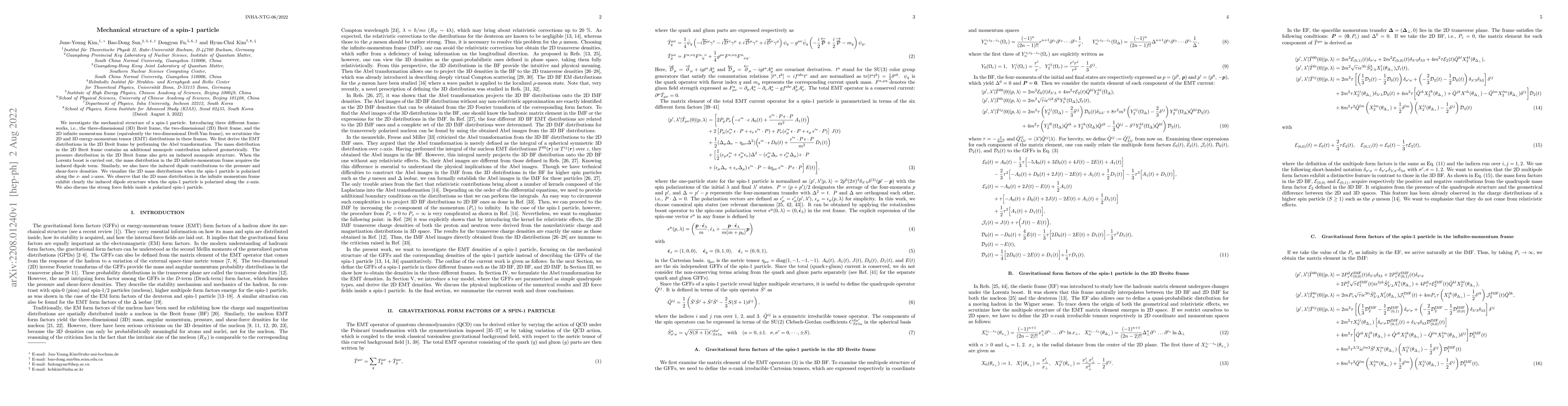 Thumbnail for Mechanical structure of a spin-1 particle